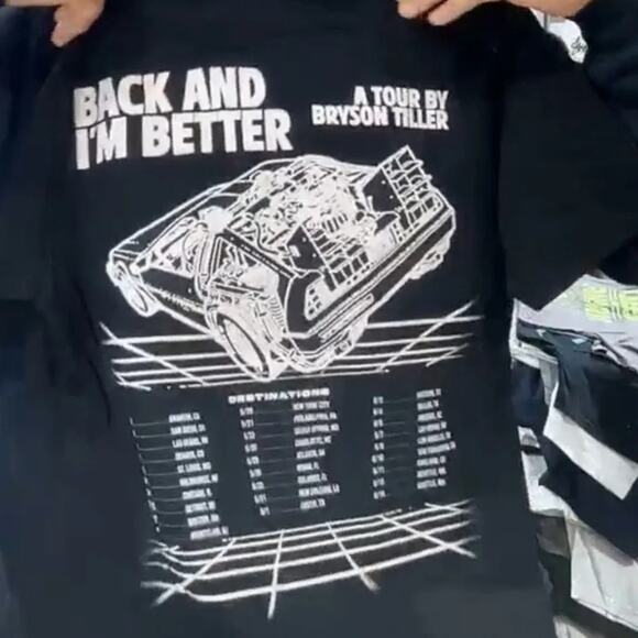 Bryson Tiller Trapsoul BACK AND I'M BETTER TOUR TEE Size M Sold Out Online - Picture 6 of 7
